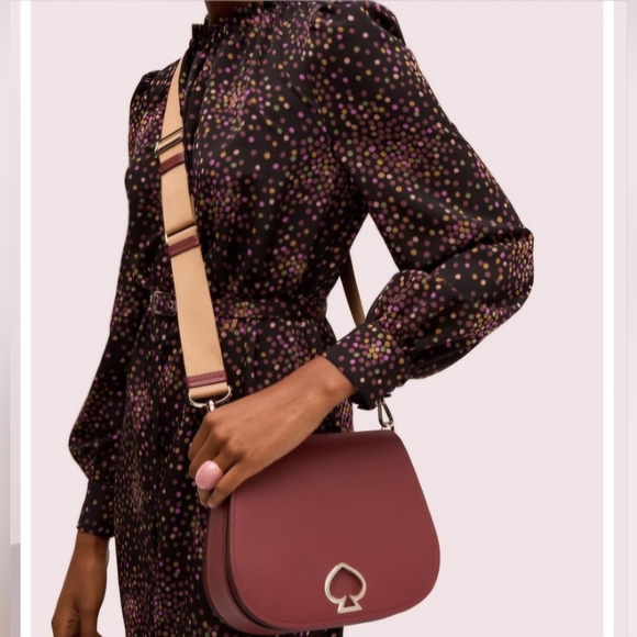 Kate Spade Suzie Large Suede Crossbody Purse with two straps - Picture 1 of 8